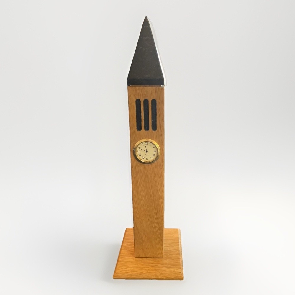 Vintage RARE Cornell University Wood Clock McGraw Tower 14" Quartz Analog Roman